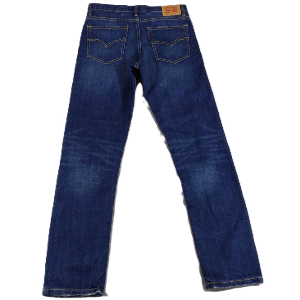 Levi's 502 Regular Taper Jeans Boys 16 Reg W28 L28 Blue Distressed Stretch Denim